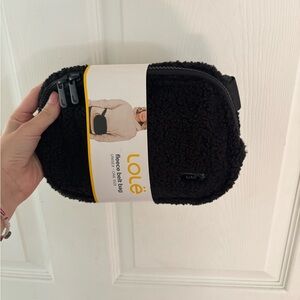 Lolë Black Fleece Belt Bag